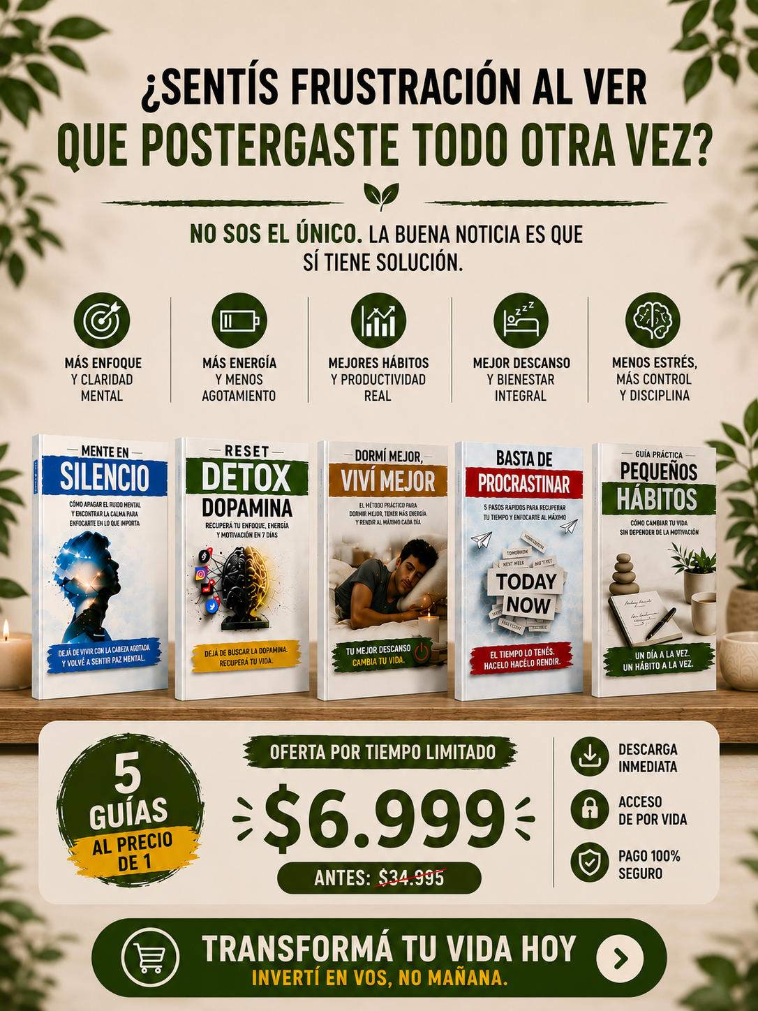 PACK HÁBITOS PRODUCTIVOS - 5X1 (OFERTA TIEMPO LIMITADO)